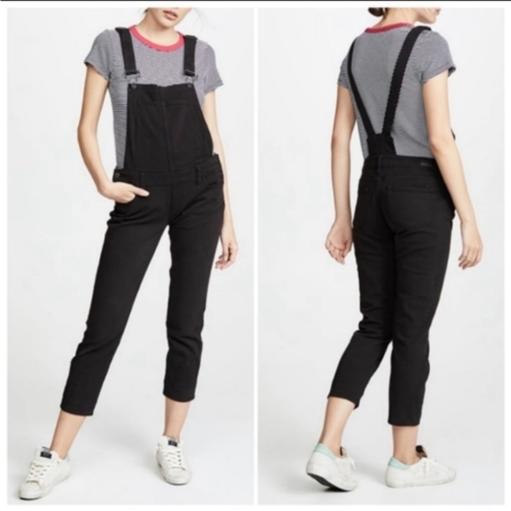 Paige Black Denim Overalls